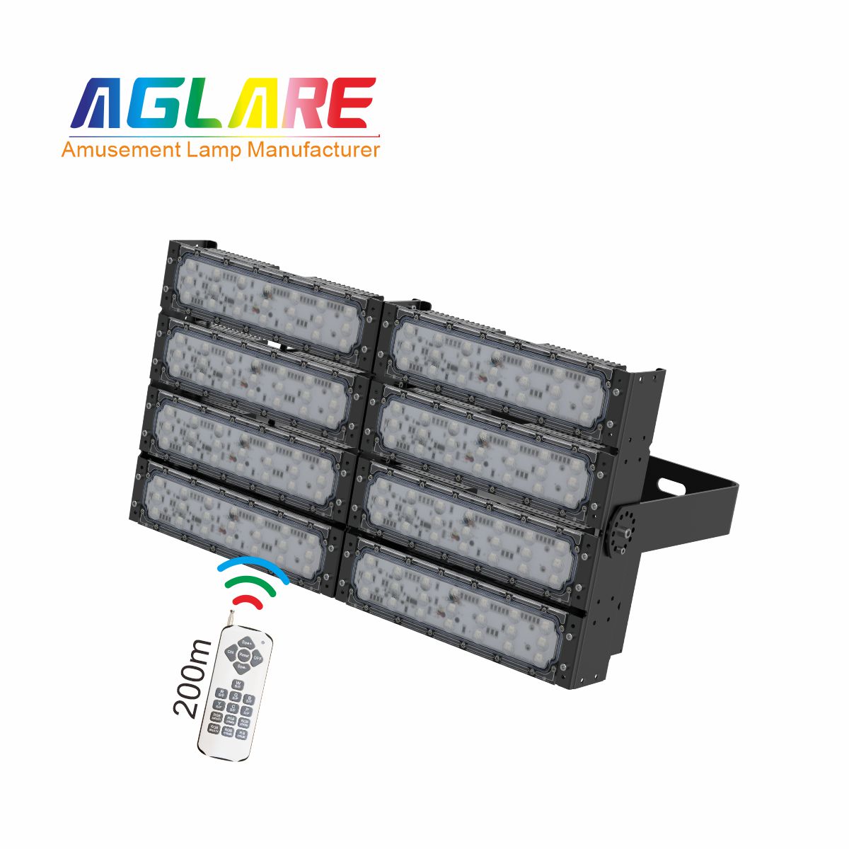 400WLED彩色投光灯泛光灯,变色户外射灯带？？仄